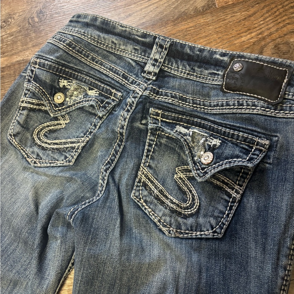 Classic Silver Suki Blue Denim Jeans Size 28 - Picture 7 of 8